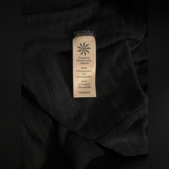 Athleta Mantra navy blue herringbone crop gym leggings mesh yoga Small - Picture 9 of 10